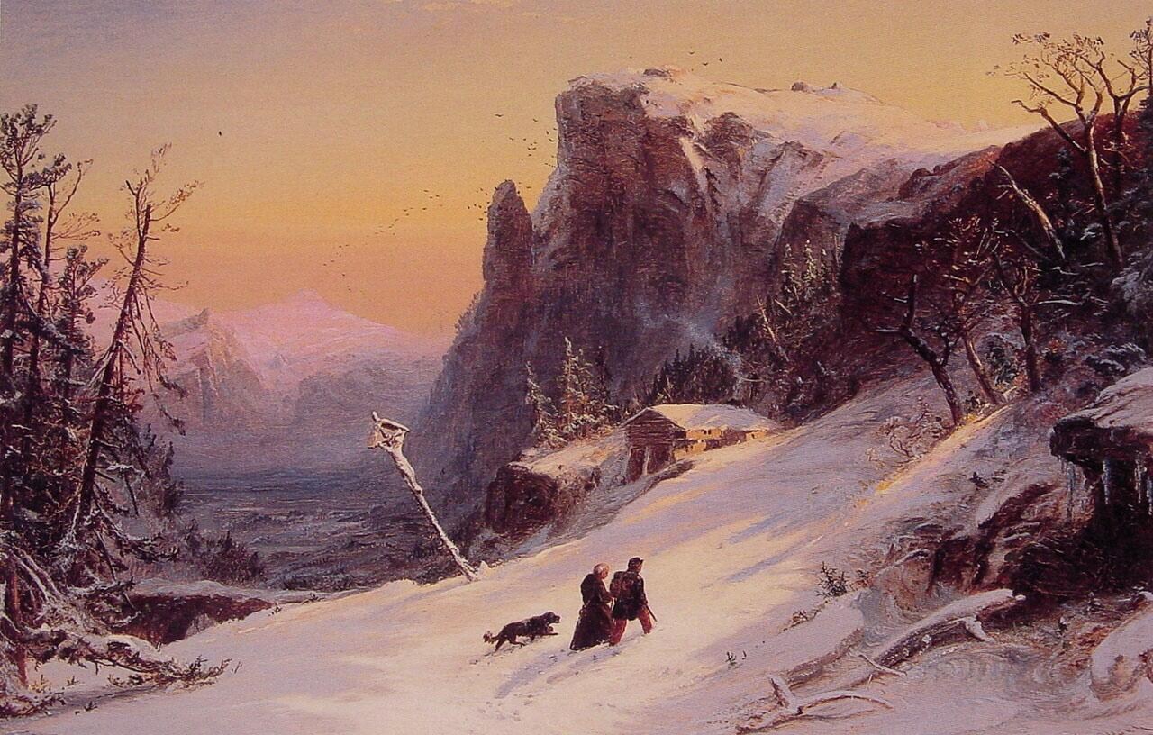 Jasper Francis Cropsey Winter in Switzerland